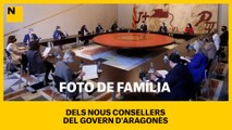 Foto de família dels nous consellers del govern d'Aragonès