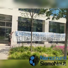 Il secondo striscione contro Zhang