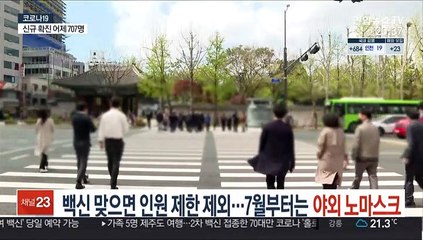 백신 맞으면 인원 제한 제외…7월부터는 '야외 노마스크'