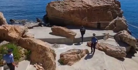 Cefalù (PA) - Terrazzamento in cemento sugli scogli: 9 denunce (26.05.21)