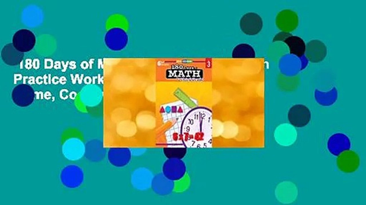 180 Days of Math: Grade 3 - Daily Math Practice Workbook for Classroom and Home, Cool and Fun