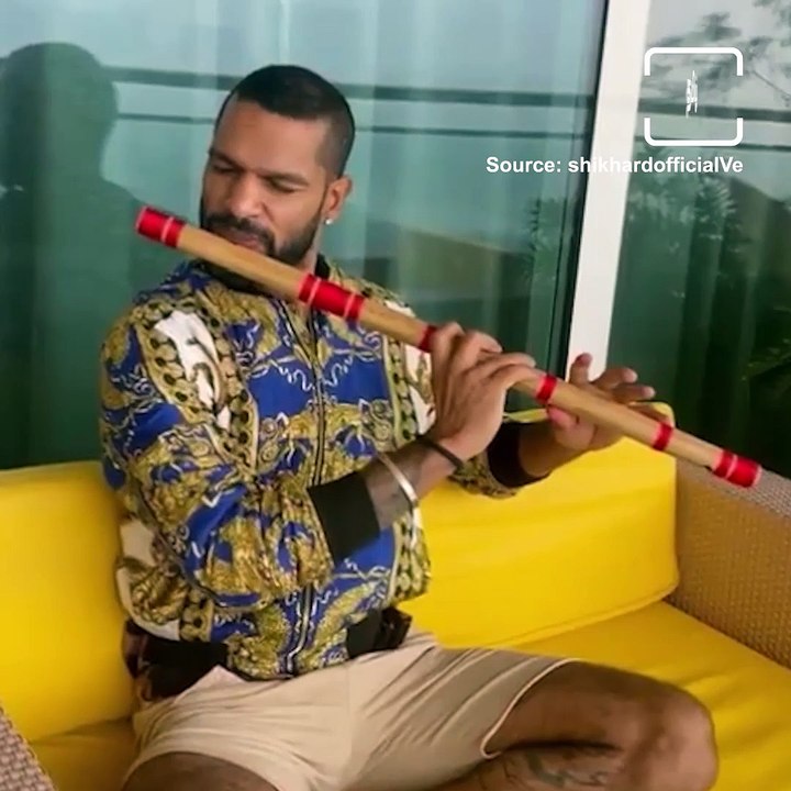 Shikhar Dhawan Aces Flute Session On A Rainy Afternoon