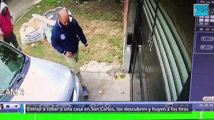 Entran a robar a una casa en San Carlos, los descubren y huyen a los tiros