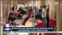 Senators Go, Drilon resume interpellation on proposed local hospital bill