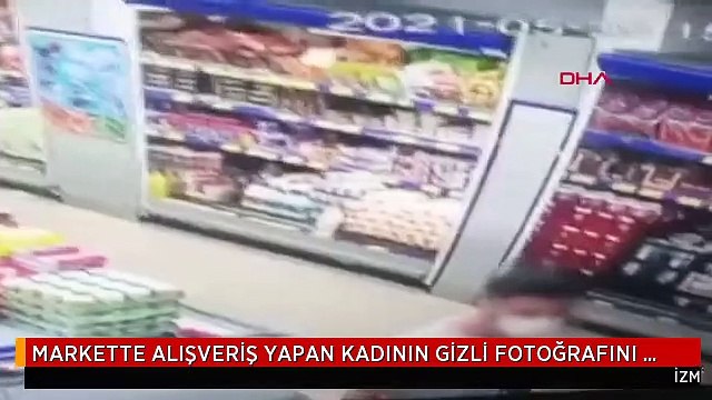 MARKETTE ALIŞVERİŞ YAPAN KADININ GİZLİ FOTOĞRAFINI ÇEKEN ŞÜPHELİ ARANIYOR