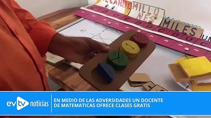 EN MEDIO DE LAS ADVERSIDADES UN DOCENTE DE MATEMÁTICAS OFRECE CLASES GRATIS