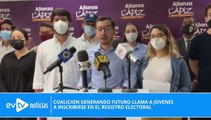 COALICIÓN GENERANDO FUTURO LLAMA A JÓVENES A INSCRIBIRSE EN EL REGISTRO ELECTORAL