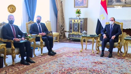 الرئيس عبد الفتاح السيسي يستقبل وزير خارجية الولايات المتحدة الأمريكية