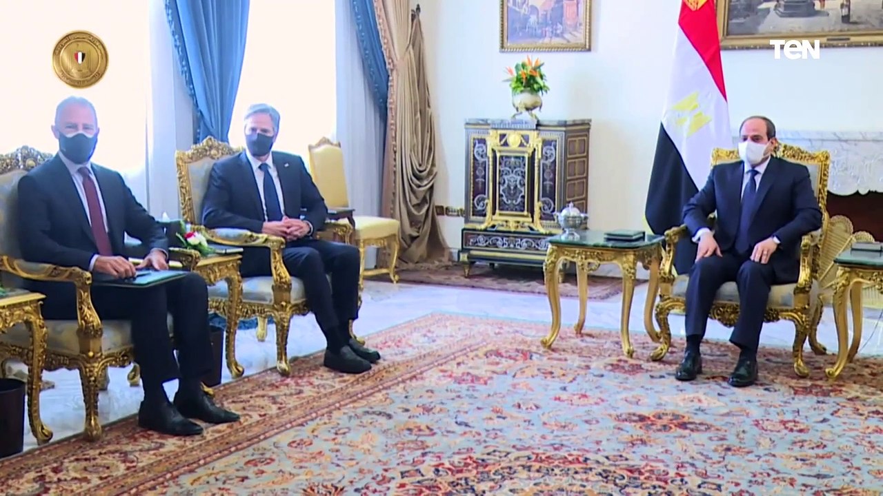 الرئيس عبد الفتاح السيسي يستقبل وزير خارجية الولايات المتحدة الأمريكية