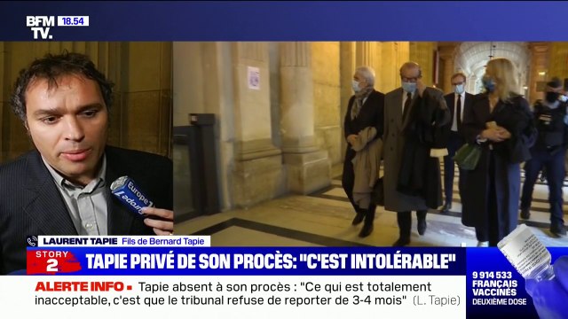 Pour le fils de Bernard Tapie, quelqu'un qui est dans un état de santé comme ça n'a pas à être obligé de rester parce que la justice n'est pas fichue de s'organiser