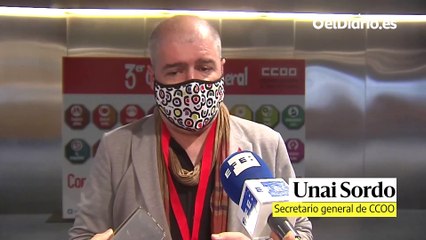 Sordo (CCOO) ve "una magnífica noticia" la prórroga de los ERTE