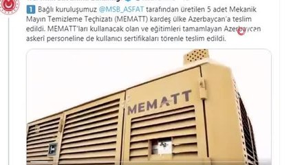 MSB: "5 adet MEMATT Azerbaycan'a teslim edildi"