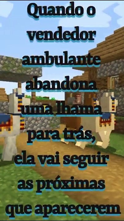 MINECRAFT: a lhama abandonada por um vendedor ambulante, que encontrou outro.