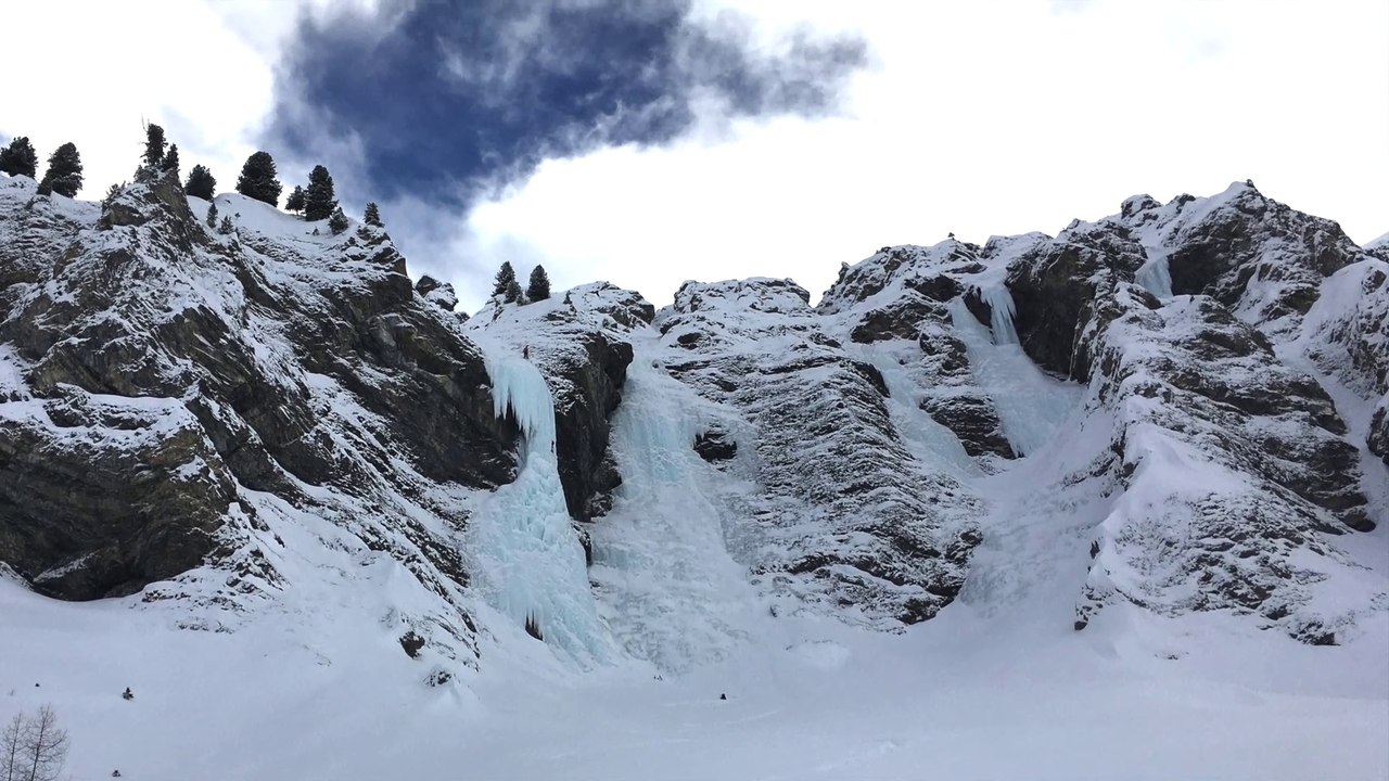 Eisklettern sertig, graubünden