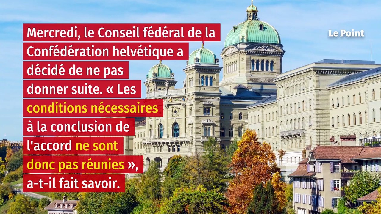 La Suisse tourne le dos à l’accord-cadre avec l’UE