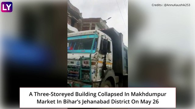 Jehanabad: Three Storeyed Building In Bihar Built Alongside NH-83 Collapses