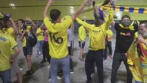 Los hinchas del Villarreal celebran su primera Liga Europa
