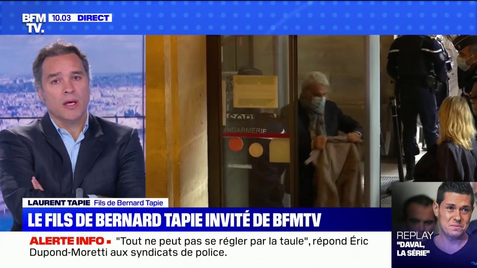 Laurent Tapie annonce que son père, Bernard Tapie, est hospitalisé - Vidéo  Dailymotion