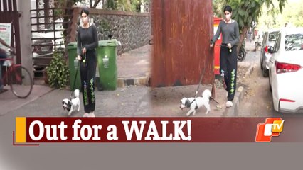 Khushi Kapoor Spotted Walking Her Dog During #Covid19 Lockdown In Mumbai