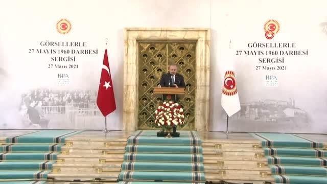 (ANKARA TBMM Başkanı Mustafa Şentop: Milletimiz, 1960'tan 2016'ya kadar demokrasiyi inkıtaya uğratan, halkı sindiren zorbalara karşı milli iradenin...