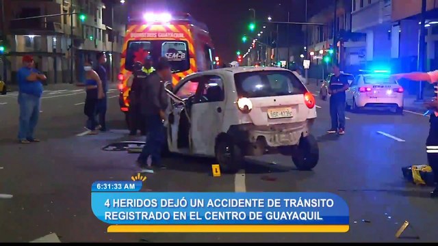 Brutal accidente de tránsito deja cuatro heridos