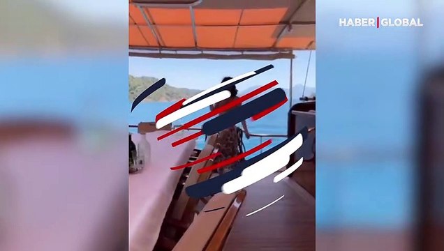 Yasak Elma'ya veda eden Nesrin Cavadzade tekneden dans edip eğlendi