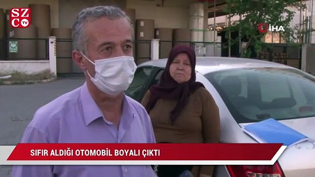 Sıfır aldığı otomobili boyalı çıktı