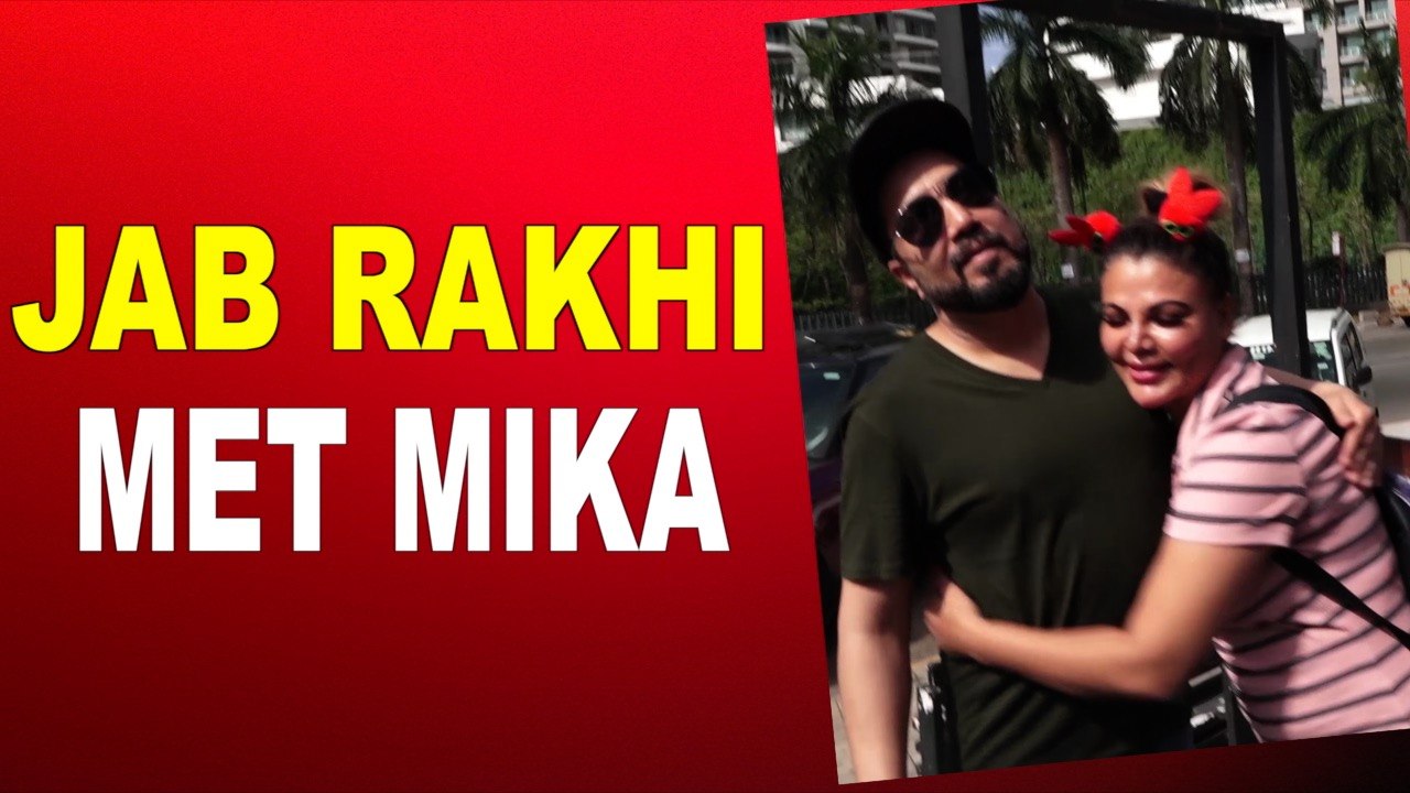 Rakhi Sawant hugs it out with Mika Singh