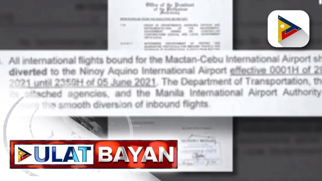 Palasyo, pinalilipat sa NAIA ang lahat ng Internation inbound flights ng Mactan-Cebu International Airport simula May 29