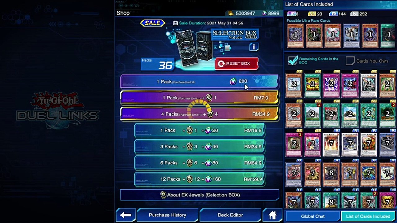 YuGiOh Duel Links - Mini Selection Box Vol.2 Unbox get ULTRA RARE CYBER DRAGON!!!