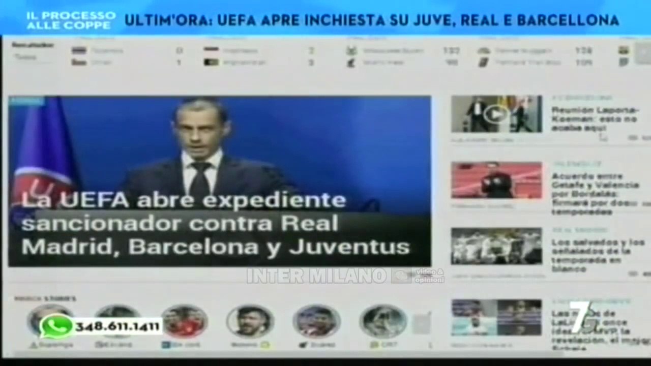 LA UEFA FA SUL SERIO: PROCEDURA DISCIPLINARE CONTRO JUVENTUS, REAL MADRID E BARCELLONA.