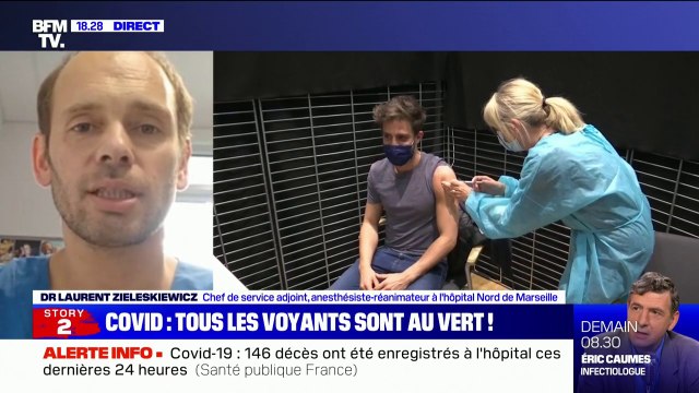 Dr Zieleskiewicz: En région PACA, on a eu une baisse quasiment de moitié des patients Covid+ hospitalisés en réanimation