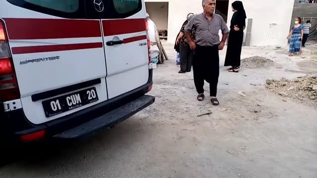 Adana'da 3 katlı inşaatın damından düşen kişi yaralandı