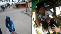 Atraco a dos buses urbanos en Barranquilla quedó registrado en video