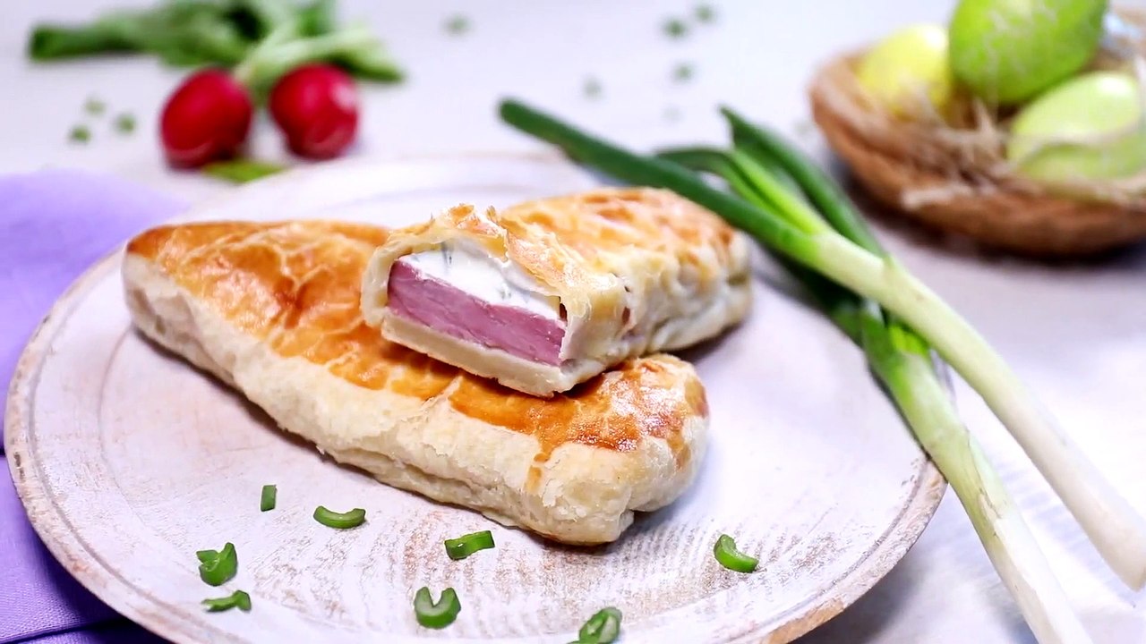 Paketići šunke u lisnatom tijestu