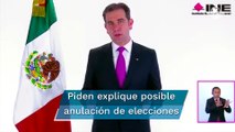 Morena pretende que comparezca Lorenzo Córdova y explique sobre posible anulación de elecciones