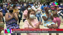 Gobierno de Nicaragua entrega beneficio legal de convivencia familiar a 442 presos