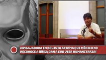 ¡Embajadora en Bolivia afirma que México no reconoce a Jeanine Áñez; dan a Evo visa humanitaria!