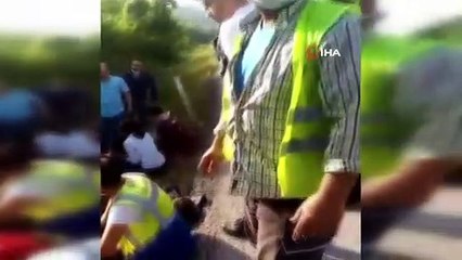 Şarampole yuvarlanan araçta can pazarı: 5 yaralı