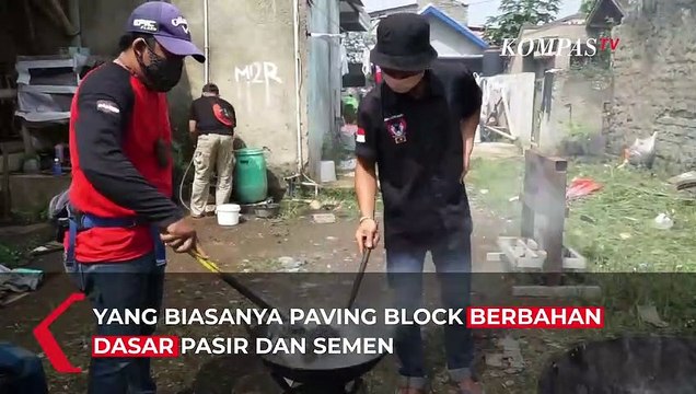 Keren, Warga Manfaatkan Limbah Plastik Diolah Jadi Paving Block