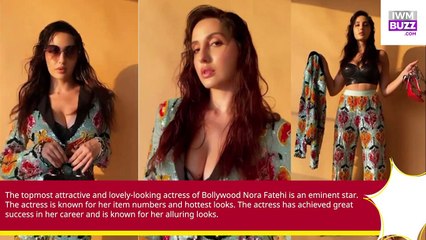 Cant Stop Staring Nora Fatehi Looks Ethereal In A Shimmer Pantsuit