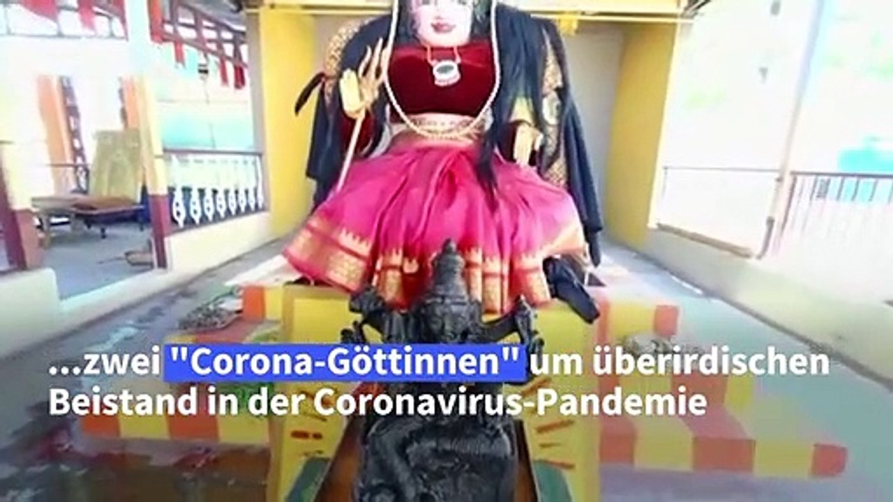 Hindu-Priester bitten Corona-Göttinnen um Hilfe