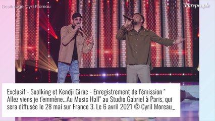 Chimène Badi radieuse en petite robe face à Kendji Girac et Julien Doré pour une soirée Music Hall
