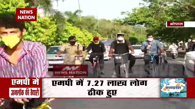 Corona Virus: Vishwas sarang landed on bhopals roads by bicycle