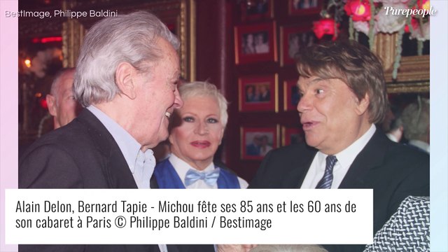 Bernard Tapie hospitalisé : son ami Alain Delon pas du tout inquiet , encouragements touchants