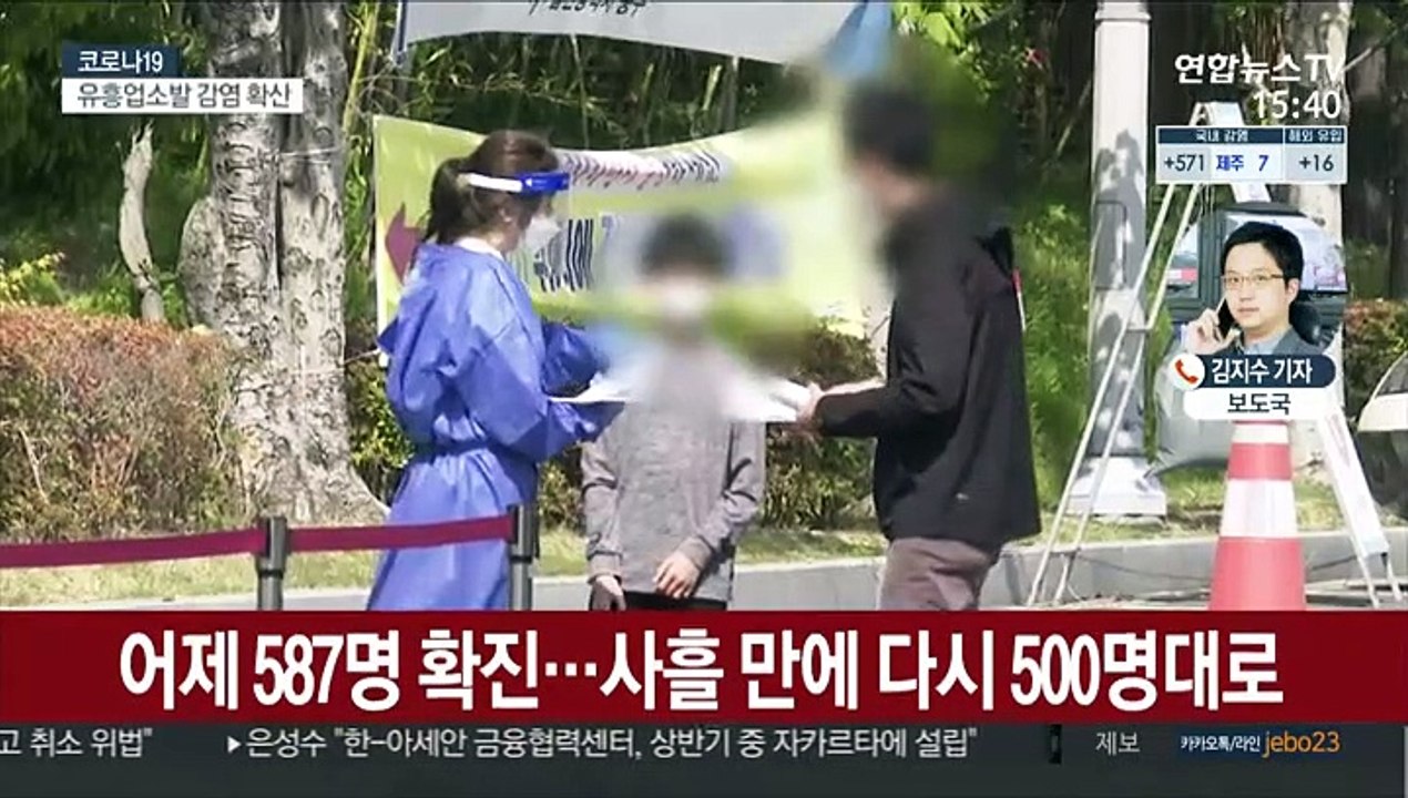 587명 확진…당일 예약 첫날 4,299명 접종