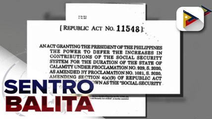 Suspensyon sa dagdag-kontribusyon sa SSS, pinagtibay ni Pres. Duterte