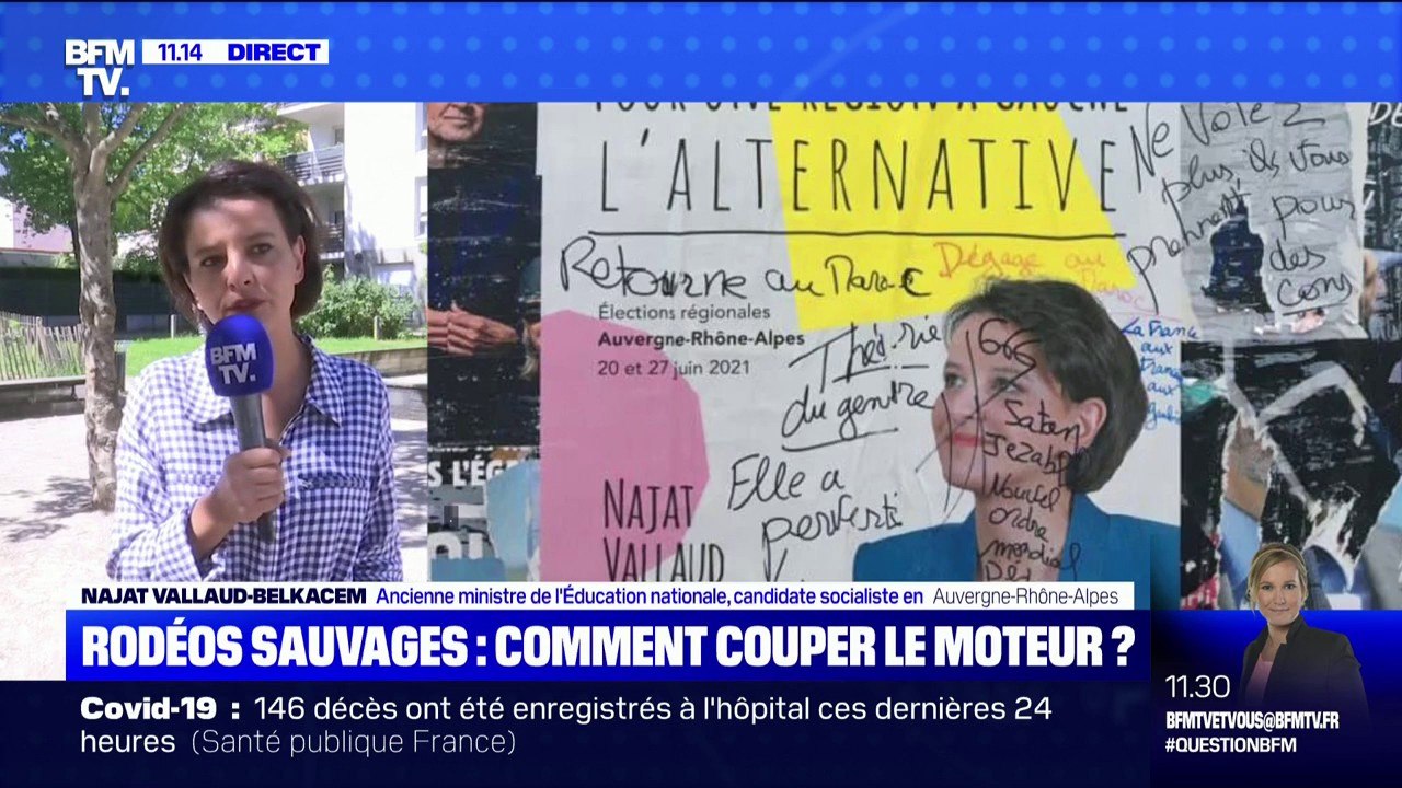 Tags racistes à Bron: Najat Vallaud-Belkacem dé...