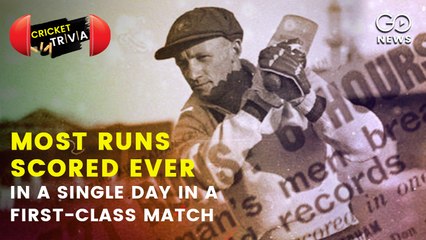 Cricket Trivia - Most Runs Scored Ever In A Single Day In A First-Class Match
