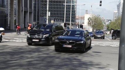 Bruxelles : manifestation des chauffeurs LVC